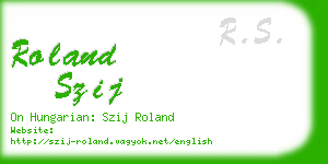 roland szij business card